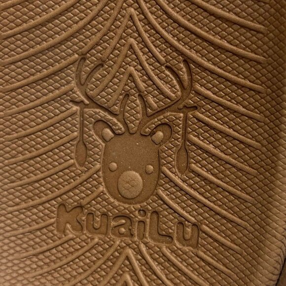 KuaiLu Eco-Friendly Sandals Womens 10.5 Tan Slides With Arch Support Durable New - Picture 9 of 10